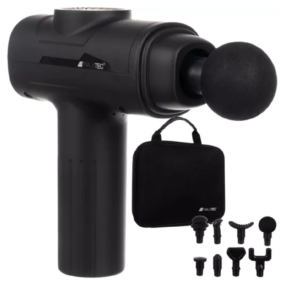 Massagepistol med 8 massagehoveder - | LavprisFitness.dk