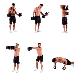 6-i-1 Trningsst 20 kg (Hndvgte, Vgtstang &amp; Kettlebell)