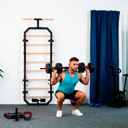 6-i-1 Trningsst 20 kg (Hndvgte, Vgtstang &amp; Kettlebell)