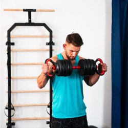 6-i-1 Trningsst 30 kg (Hndvgte, Vgtstang &amp; Kettlebell)