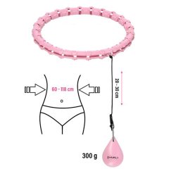 HMS Smart Justerbar Hulahopring med Vgt (Lyserd)