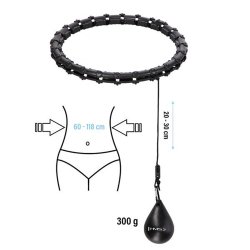 HMS Smart Justerbar Hulahopring med Vgt (Sort)