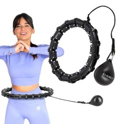 HMS Smart Justerbar Hulahopring med Vgt (Sort)