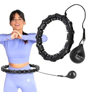 HMS Smart Justerbar Hulahopring med Vgt (Sort)