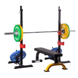 Fritstende Squat Rack Sort