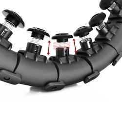 HMS Smart Justerbar Hulahopring med Vgt (Sort)