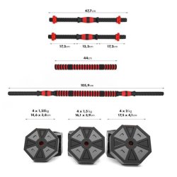 Justerbar Hndvgt- &amp; Vgtstang St 20 kg