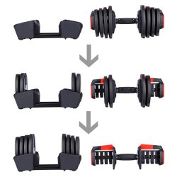 3-i-1 Trningsst 40 kg (Hndvgte, Vgtstang &amp; Kettlebell)