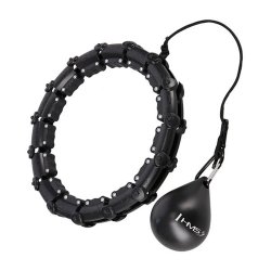 HMS Smart Justerbar Plus Size Hulahopring med Vgt (Sort)