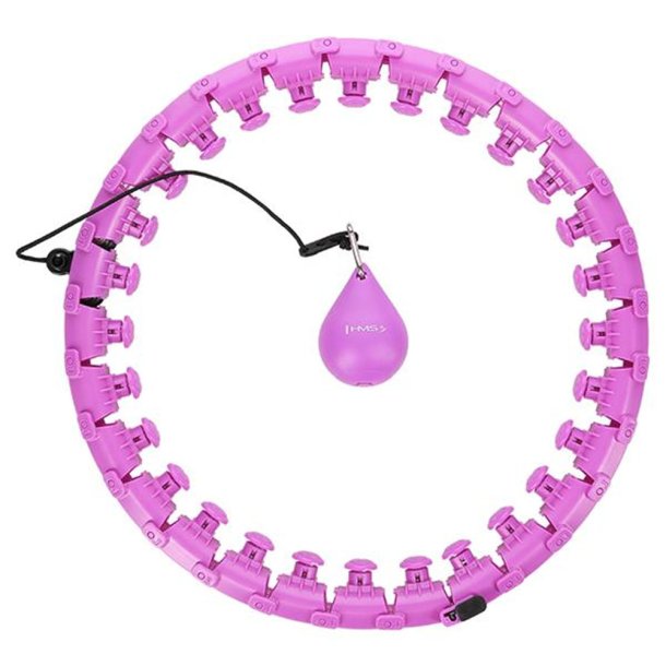HMS Smart Justerbar Plus Size Hulahopring med Vgt (Lilla)