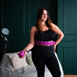 HMS Smart Justerbar Plus Size Hulahopring med Vgt (Lilla)