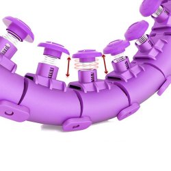 HMS Smart Justerbar Plus Size Hulahopring med Vgt (Lilla)