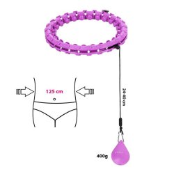 HMS Smart Justerbar Plus Size Hulahopring med Vgt (Lilla)