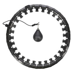 HMS Smart Justerbar Plus Size Hulahopring med Vgt (Sort)