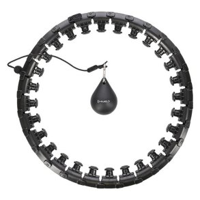 HMS Smart Justerbar Plus Size Hulahopring med Vgt (Sort)