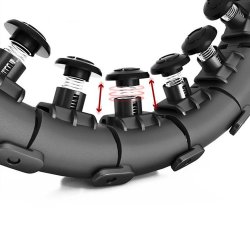 HMS Smart Justerbar Plus Size Hulahopring med Vgt (Sort)