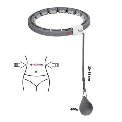 HMS Smart Justerbar Hulahopring med Vgt (Sort/Gr)