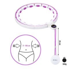 HMS Pro Smart Justerbar Hulahopring med Vgt (Hvid/Lilla)