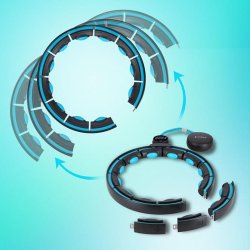 HMS Pro Smart Justerbar Hulahopring med Vgt (Sort/Bl)