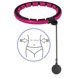 HMS Deluxe Smart Justerbar Hulahopring med Vgt (Sort/Pink)