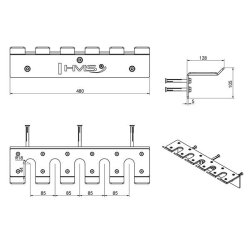 Vghngt Stativ til 5 Vgtstnger