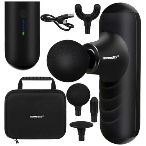 Mini Massagepistol med 4 massagehoveder
