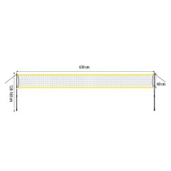 NILS Badminton/Tennis Net - 6m