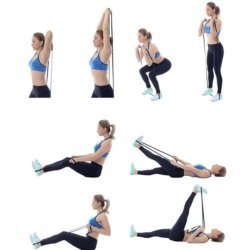 Powerband Tr�ningselastik S�t (2-40 kg)