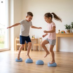 Balancepuder med Massageknopper 2 stk.