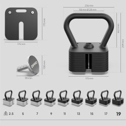 Zipro Justerbar Kettlebell 3-19 kg