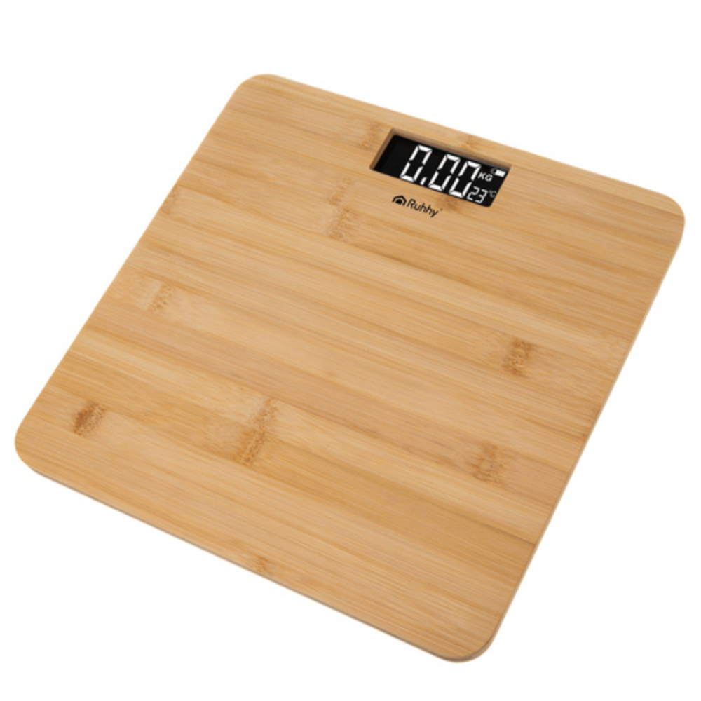 Badevægt LCD Display Bambus - | LavprisFitness.dk