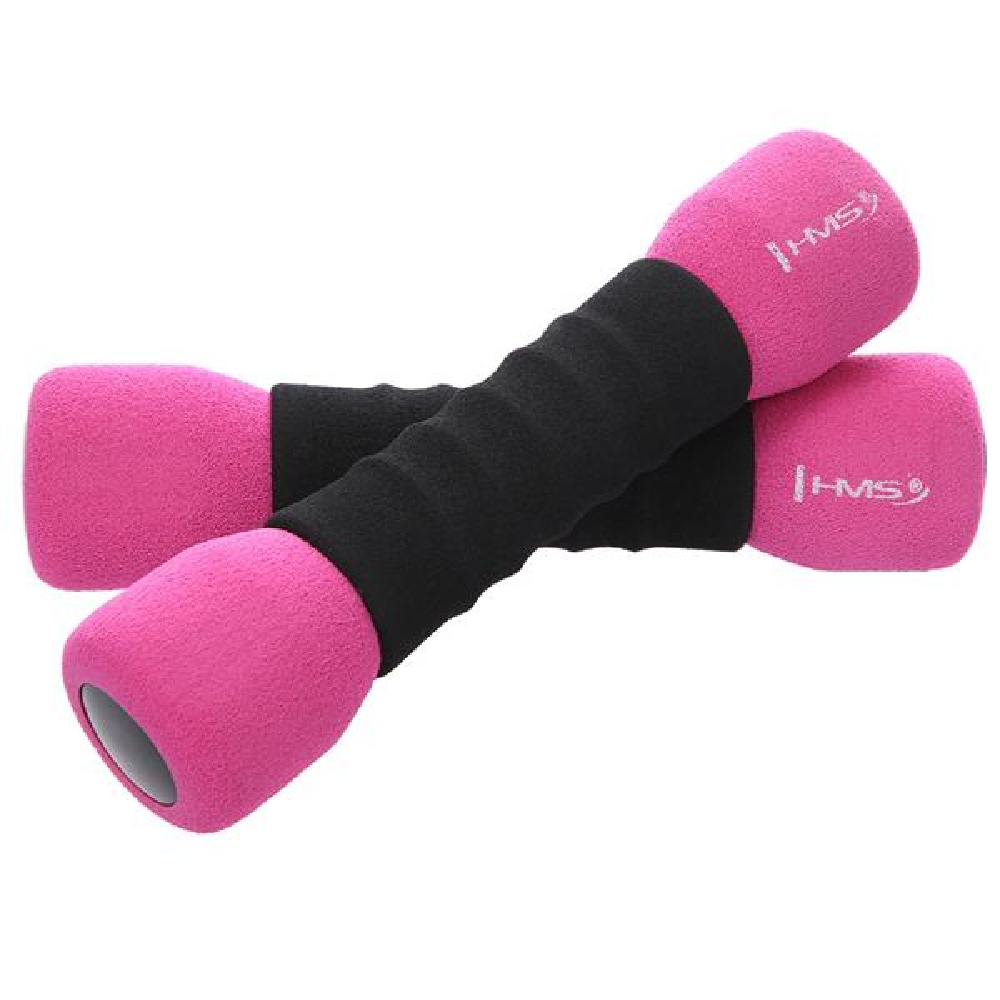 HMS Håndvægtsæt 2x 1 kg - Neopren Håndvægte - Styrketræning | LavprisFitness.dk