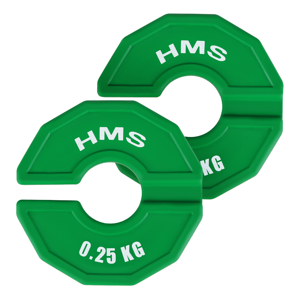HMS Add-On Flex Microplates Sæt 2x 0,25 kg - 50 MM Vægtskiver - Styrketræning | LavprisFitness.dk