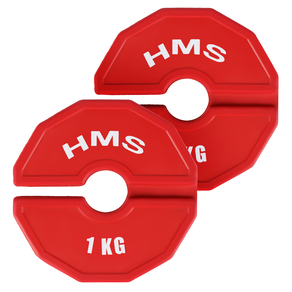 HMS Add-On Flex Microplates Sæt 2x 1 kg - 50 MM Vægtskiver - Styrketræning | LavprisFitness.dk