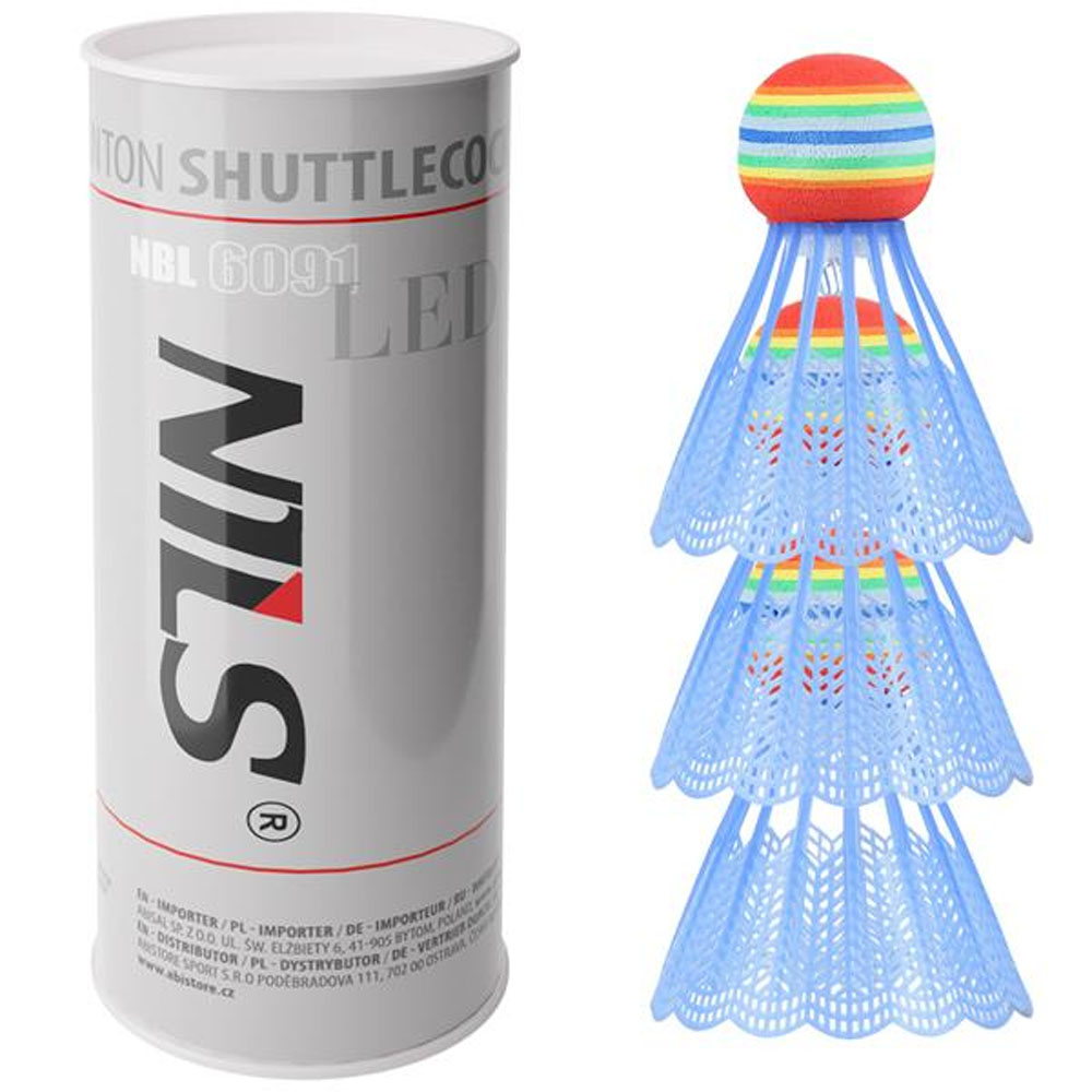 NILS LED Nylon Badmintonbolde 3-Pak - | LavprisFitness.dk