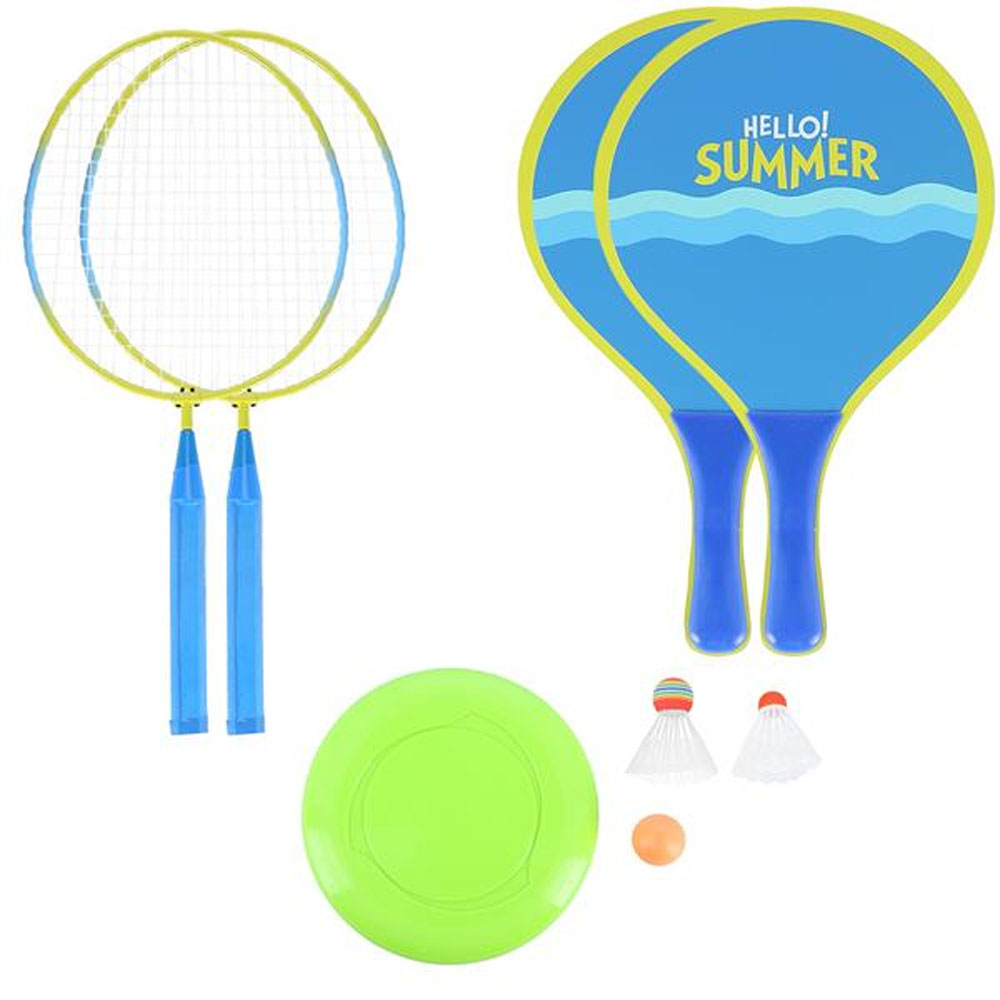 NILS Sommersæt 3-i-1 (Badminton, Strandtennis & Frisbee) - | LavprisFitness.dk