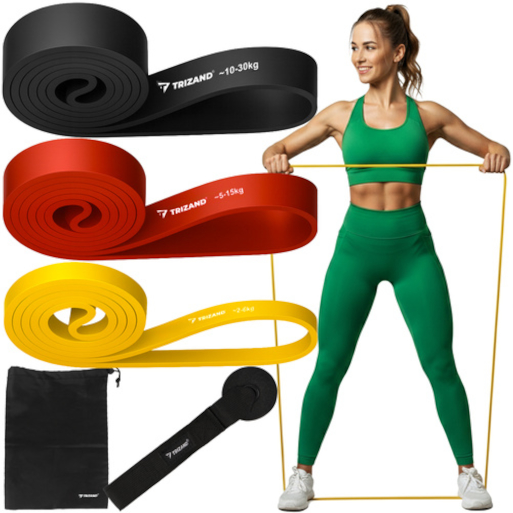 Powerband Træningselastik Sæt (2-30 kg) - Træningsudstyr | LavprisFitness.dk