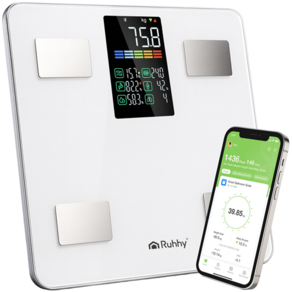 Smart Badevægt med Kropsscanner - | LavprisFitness.dk
