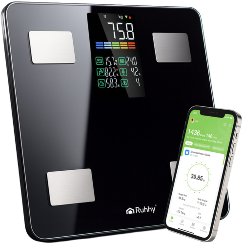Smart Badevægt med Kropsscanner - | LavprisFitness.dk