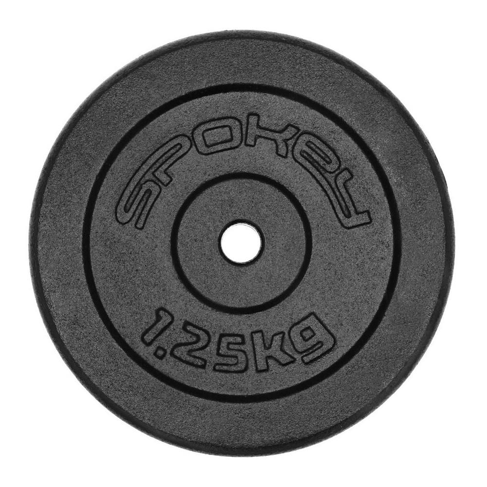 Spokey Vægtskive Støbejern 1,25 kg - 28 MM Vægtskiver - Styrketræning | LavprisFitness.dk