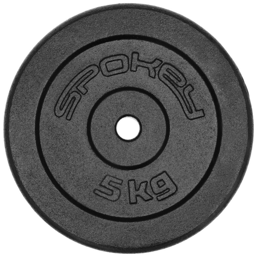 Spokey Vægtskive Støbejern 5 kg - 28 MM Vægtskiver - Styrketræning | LavprisFitness.dk