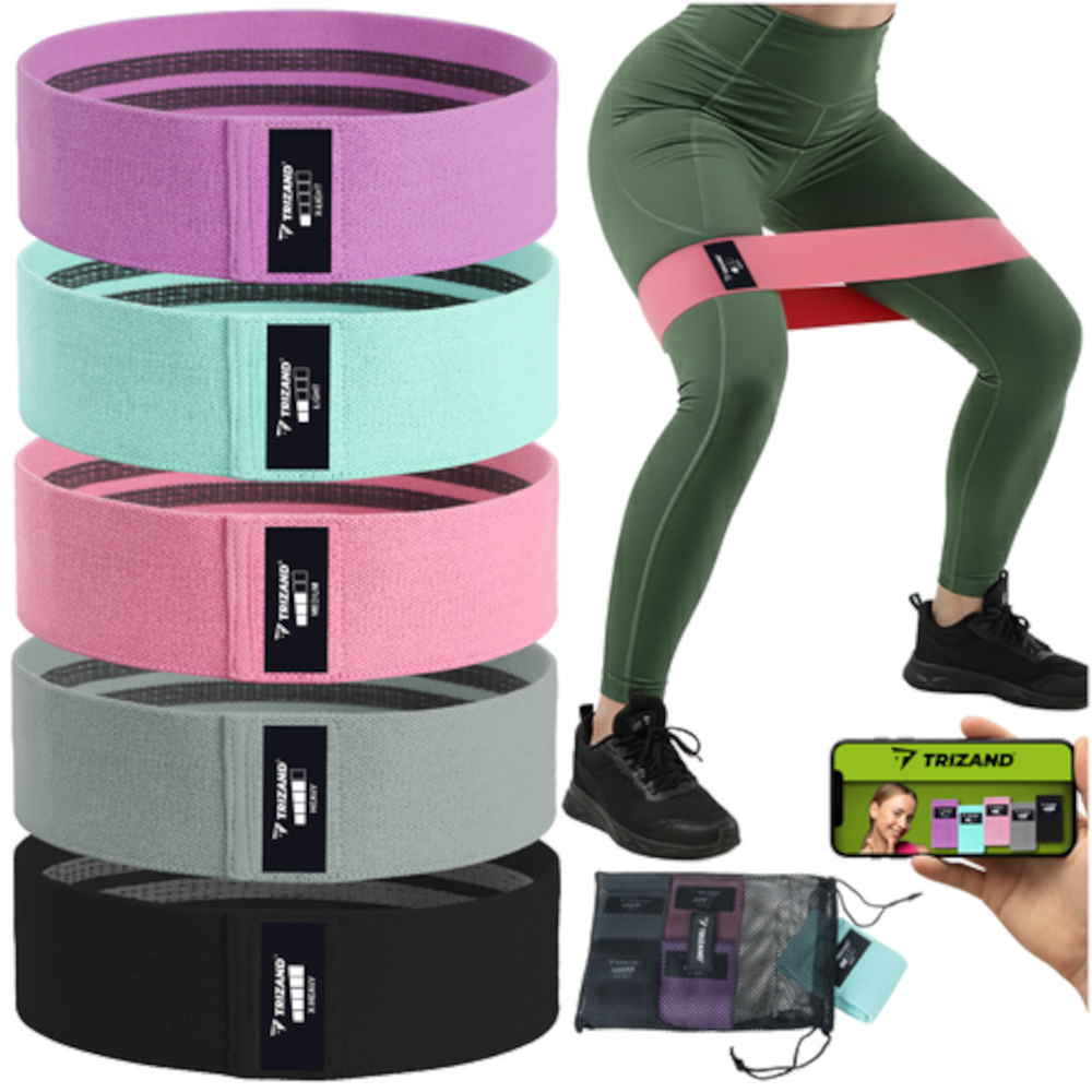 Booty Band Træningselastikker 5-pak (5-35 kg) - Træningsudstyr | LavprisFitness.dk