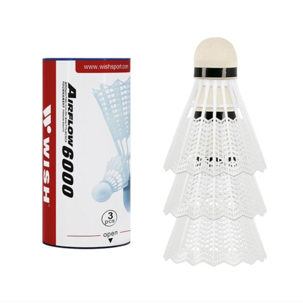 Wish Airflow 6000 Nylon Badmintonbolde 3-Pak - | LavprisFitness.dk